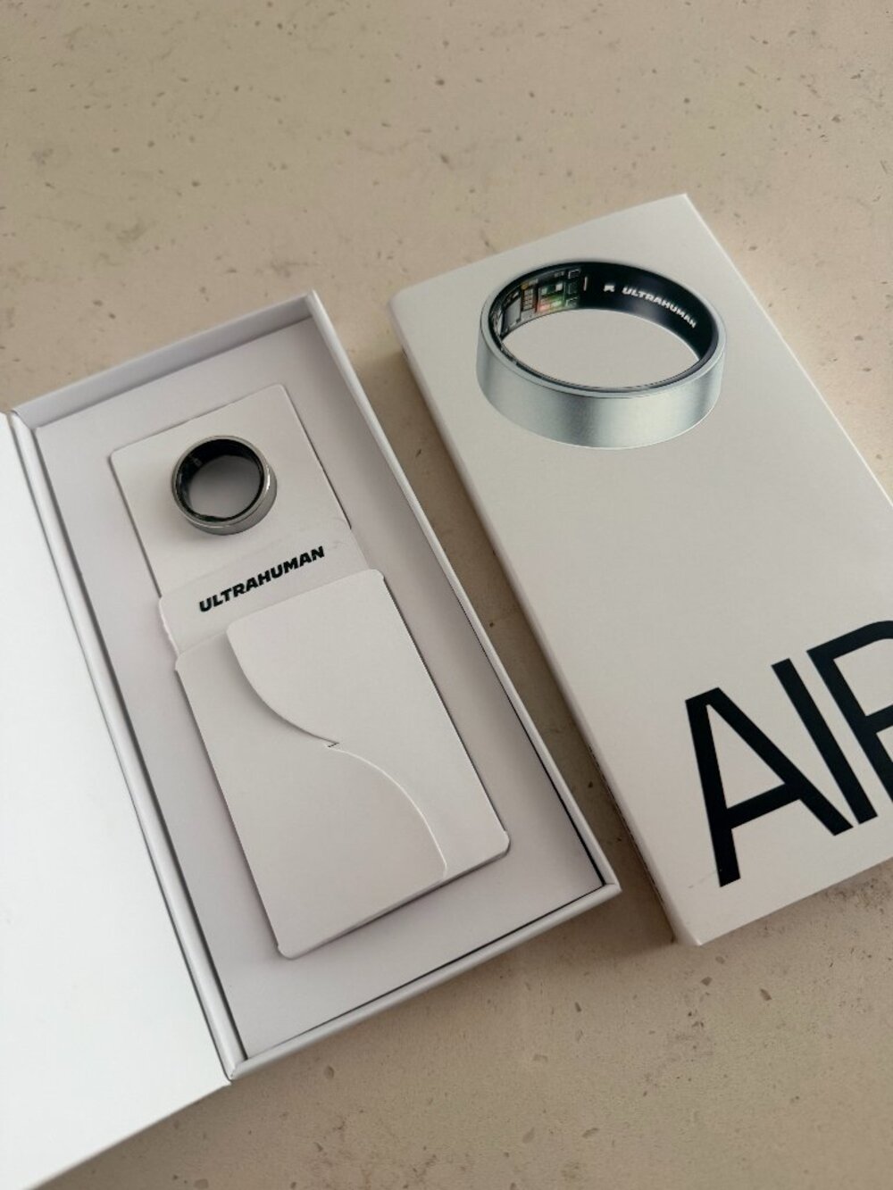 Ultrahuman Air Smart Ring, silver. sz 9